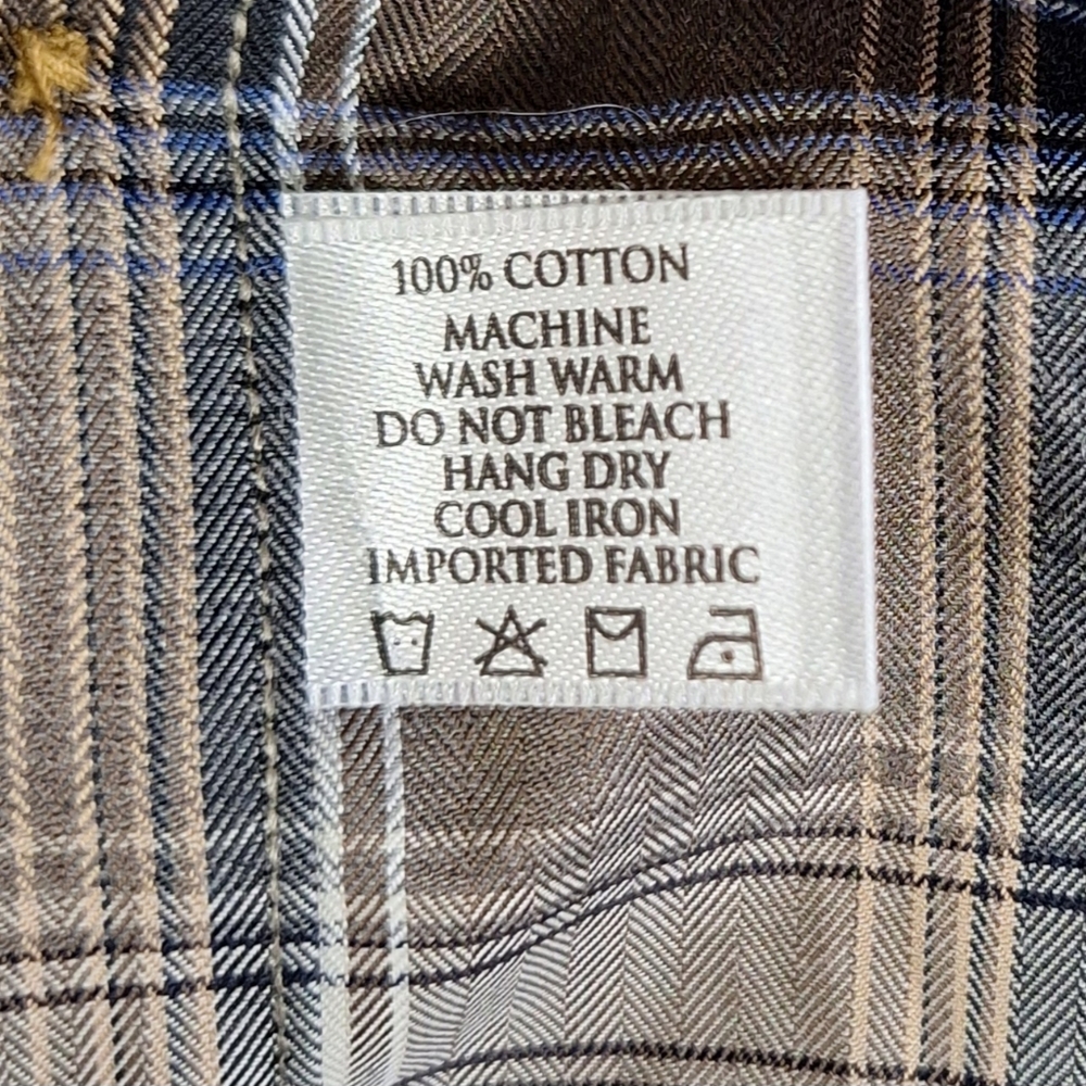 Robert Talbott Brown Plaid Button Down Shirt XL, … - image 13